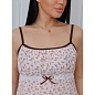 Женская сорочка Сор-06(К) / Розовый + коричневый (мелкие цветы)