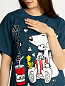 Женская футболка "Oversize" арт. к1242пль / Петроль