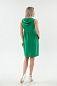 Платье с капюшоном из жатки Хлоя / Зеленый